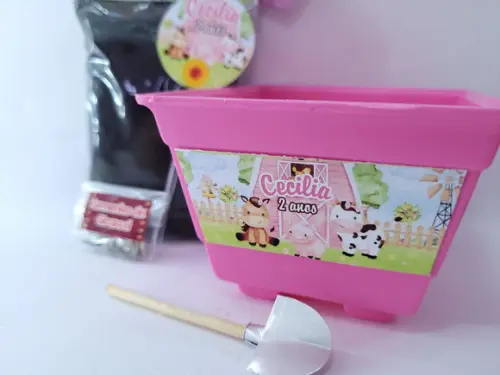 Lembrancinha Plantação Fazendinha Rosa Menina