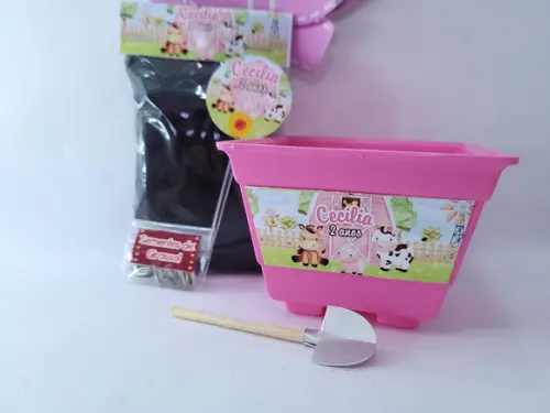 Lembrancinha Plantação Fazendinha Rosa Menina