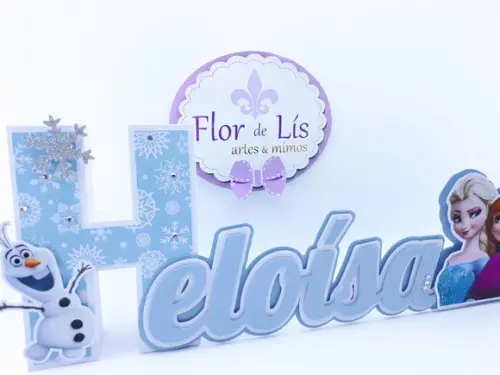 Letra 3d Cursiva Frozen