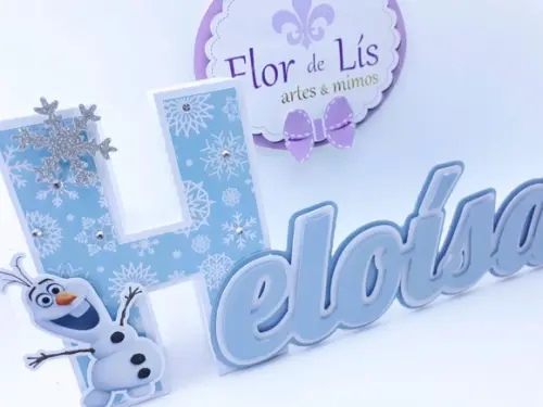 Letra 3d Cursiva Frozen