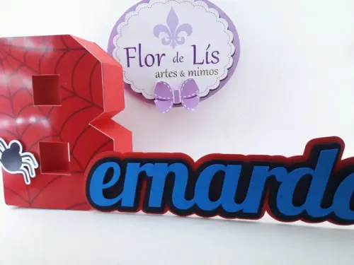 Letra 3d Cursiva Homem Aranha Cute