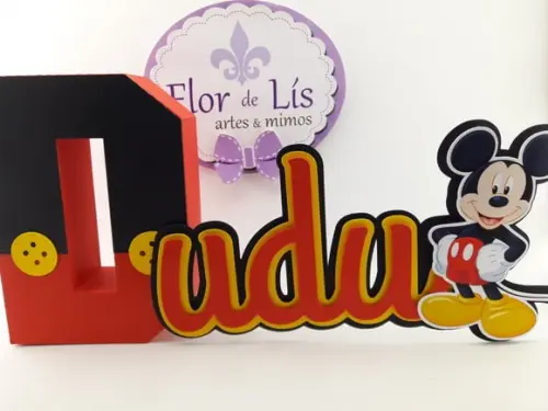 Letra 3d Cursiva Mickey