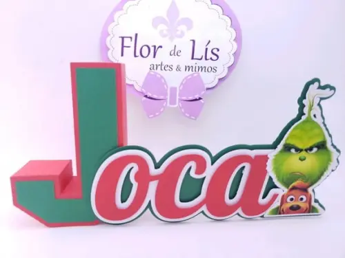 Letra 3d Cursiva o Grinch