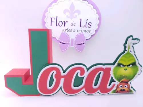 Letra 3d Cursiva o Grinch
