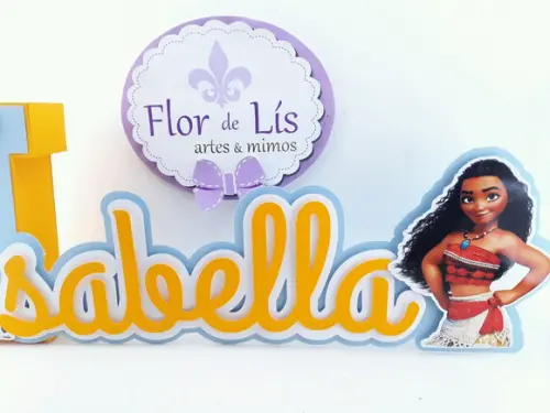 Letra 3d Cursiva Praia Luau Moana