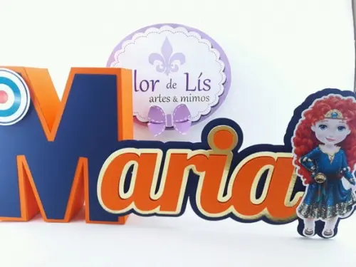 Letra 3d Cursiva Valente Mérida