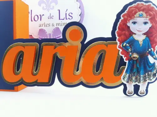 Letra 3d Cursiva Valente Mérida