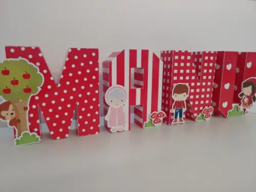Letras 3d Chapeuzinho Vermelho