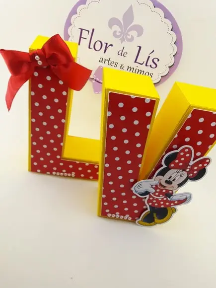 Letras 3d Minnie