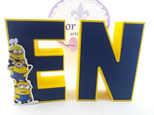 Letras 3d Minnions