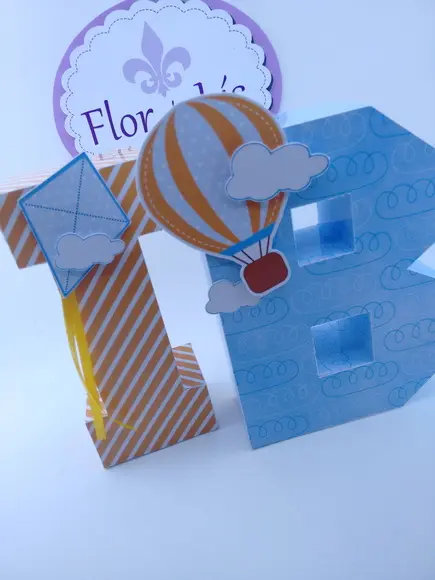 Letras 3d Pipas e Balões o Tempo Voa