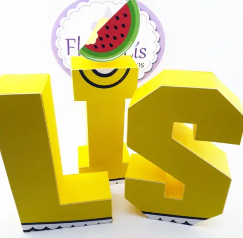 Letras 3d Vestido Melancia