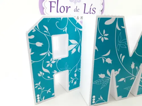 Letras ou Números 3d Azul