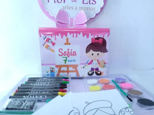 Maleta Estojo Pintura Arte Pintando o Sete Menina