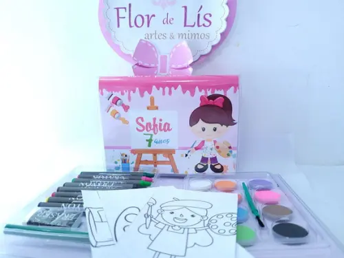 Maleta Estojo Pintura Arte Pintando o Sete Menina