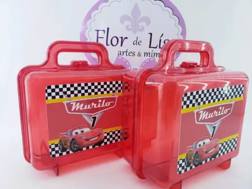 Maletinha Acrílica Carros