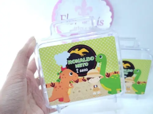 Maletinha Acrílica Dinossauro Cute Personalizada