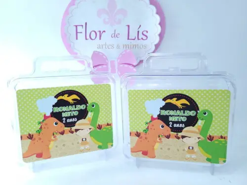 Maletinha Acrílica Dinossauro Cute Personalizada