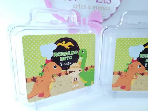 Maletinha Acrílica Dinossauro Cute Personalizada