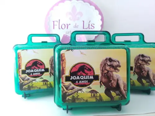 Maletinha Acrílica Personalizada Dinossauro