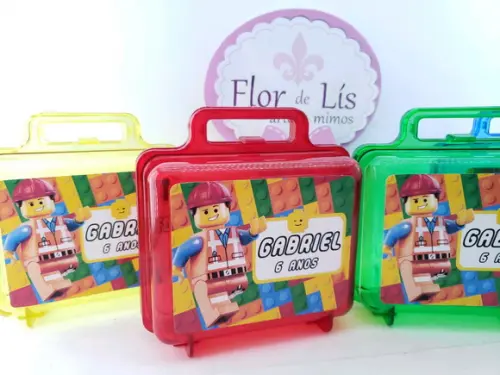 Maletinha Acrílica Personalizada Lego