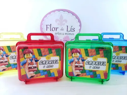 Maletinha Acrílica Personalizada Lego
