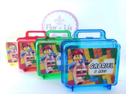 Maletinha Acrílica Personalizada Lego