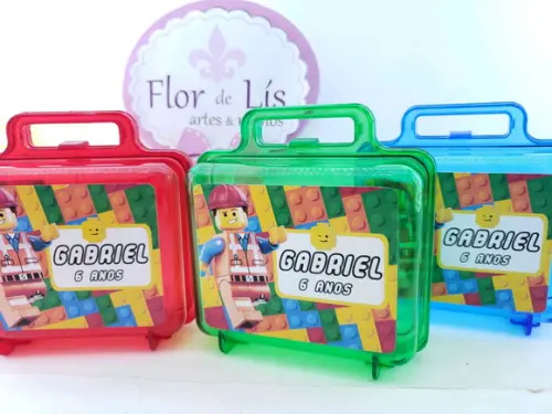 Maletinha Acrílica Personalizada Lego