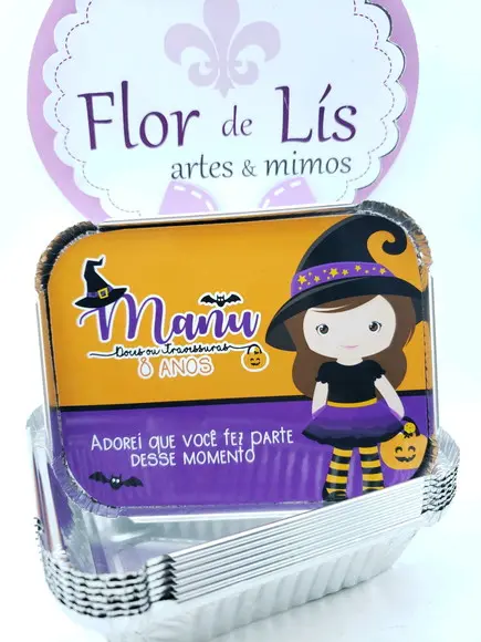 Marmitinha 250gr Halloween Menina Bruxinha