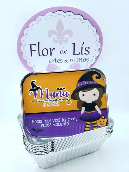 Marmitinha 250gr Halloween Menina Bruxinha