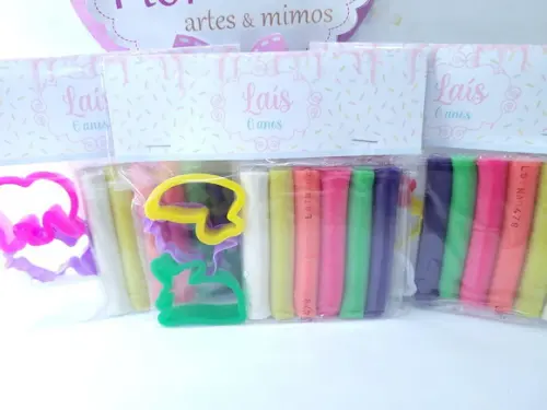 Massinha Modelar Granulados Doces Candy Color com Forminhas