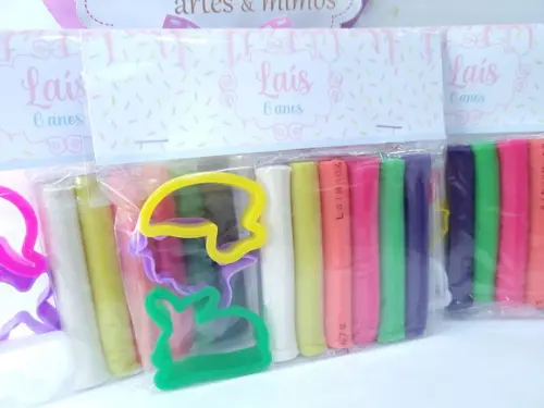 Massinha Modelar Granulados Doces Candy Color com Forminhas