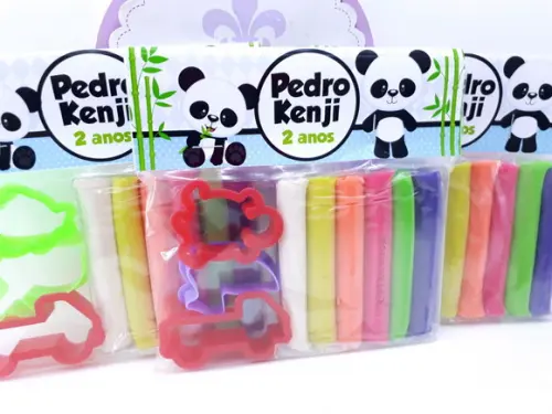 Massinha Modelar Panda Menino com Forminhas