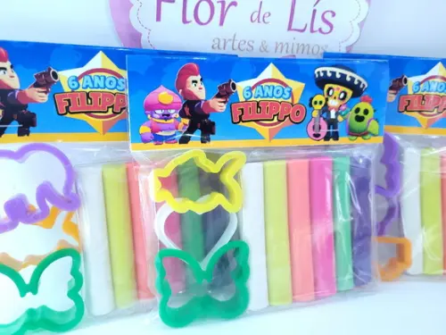 Massinha Personalizada Brawl Stars Game com Cortadores