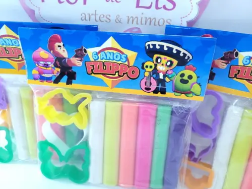 Massinha Personalizada Brawl Stars Game com Cortadores