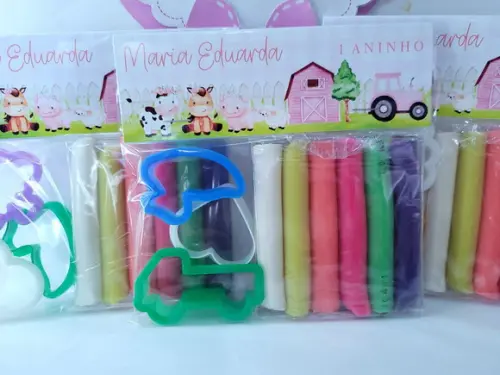 Massinha Personalizada Fazendinha Aquarela com Cortadores