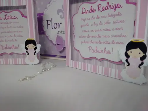 Mini Quadrinho Padrinhos Batismo