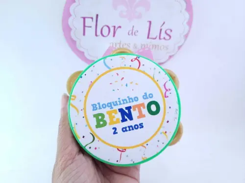 Pandeirinho Pequeno de Carnaval Personalizado Bloquinho