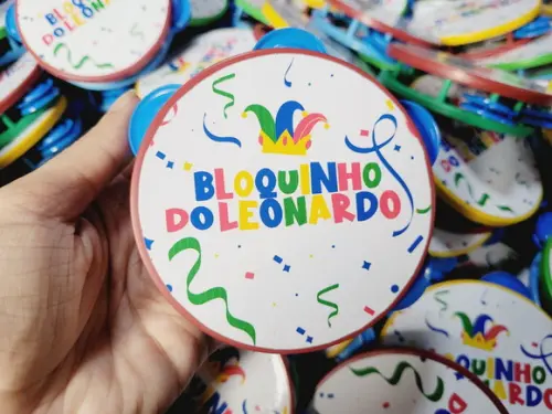 Pandeiro Pequeno de Carnaval Personalizado Festa Bloquinho