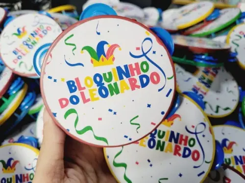 Pandeiro Pequeno de Carnaval Personalizado Festa Bloquinho