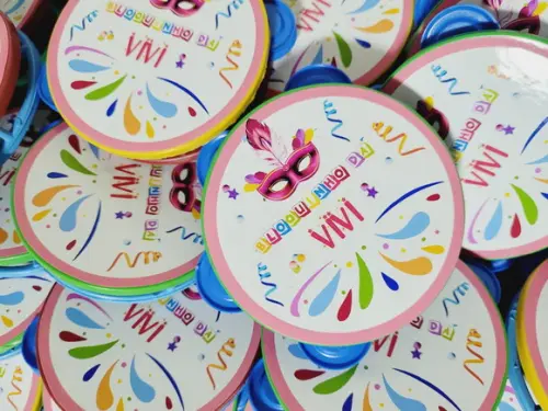 Pandeiro Pequeno de Carnaval Personalizado Festa Bloquinho