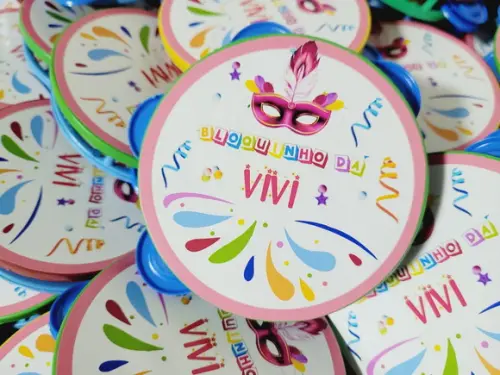 Pandeiro Pequeno de Carnaval Personalizado Festa Bloquinho