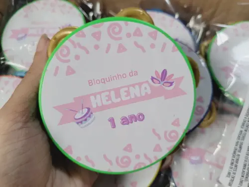 Pandeiro Pequeno Festa de Carnaval Menina Bloquinho