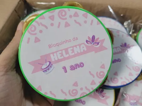 Pandeiro Pequeno Festa de Carnaval Menina Bloquinho