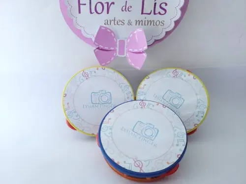 Pandeiro Pequeno Personalizado Brinde com Logo Empresa