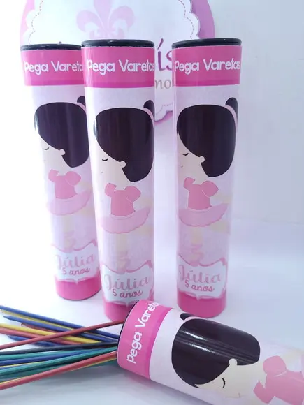 Pega Vareta Personalizado Bailarina Lembrancinha Menina