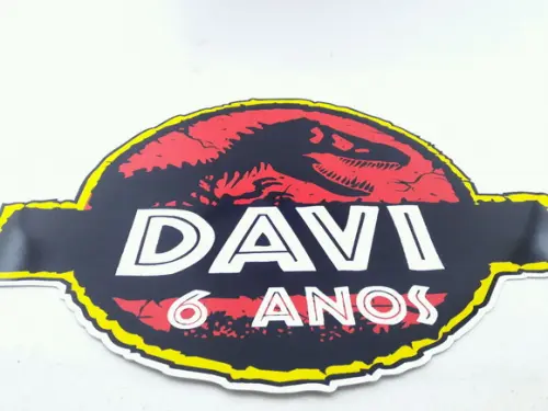 Placa 25cm Jurassic Park Dinossauros