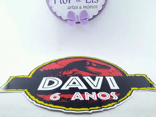 Placa 25cm Jurassic Park Dinossauros
