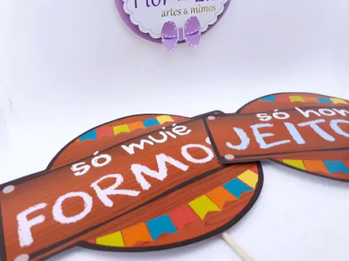 Plaquinhas Divertidas para Fotos Arraiá
