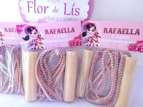 Pula Corda Personalizado Boiadeira Lembrancinha Fazendinha